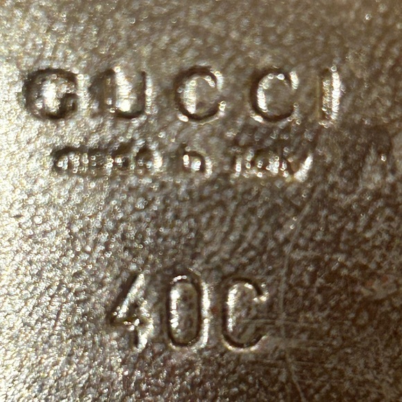 Authentic Gucci Suede and Leather Kitten Heel Mules Size 9.5 - Picture 9 of 10